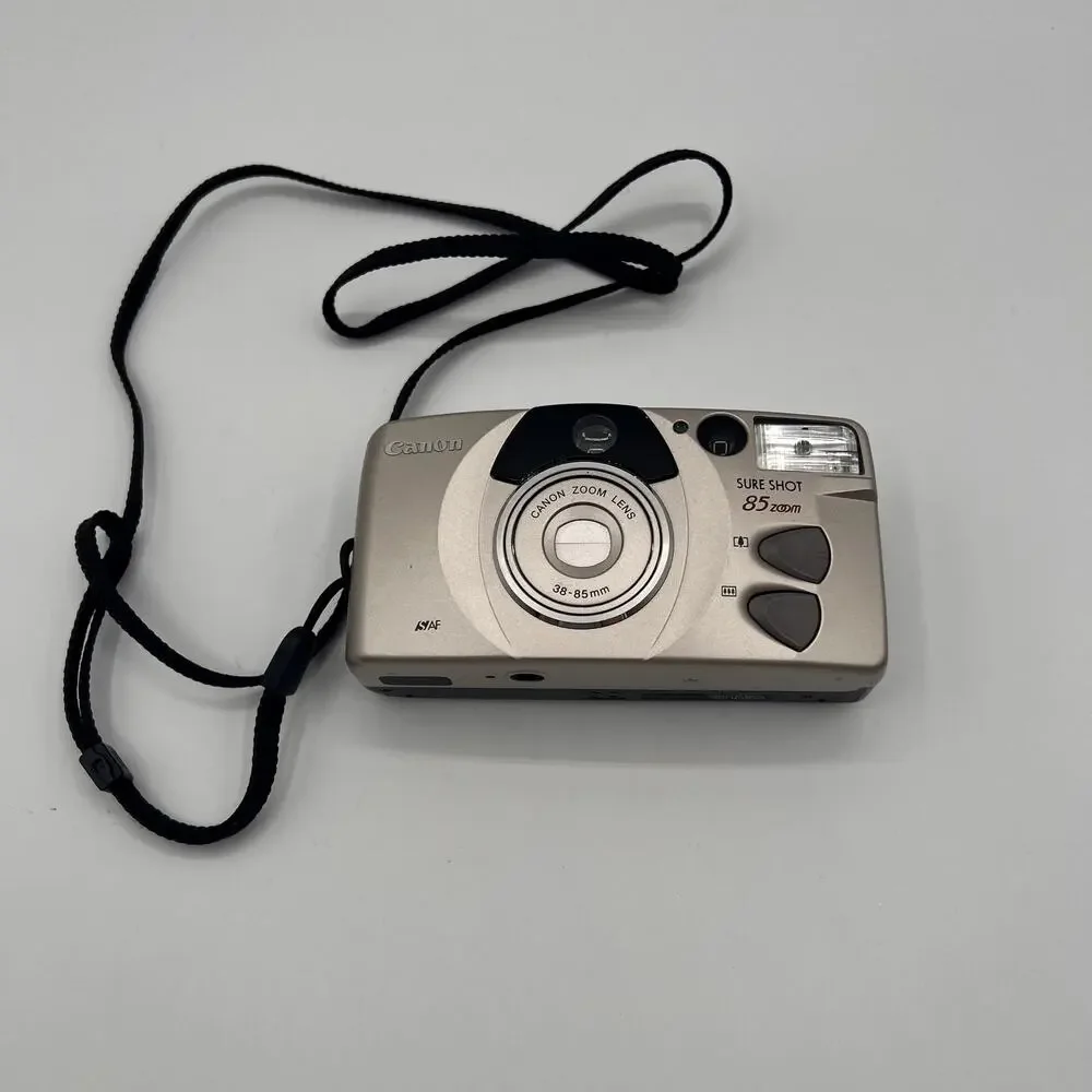 CANON Vtg Sure Shot 85 Zoom 35mm Film Camera- Powers On